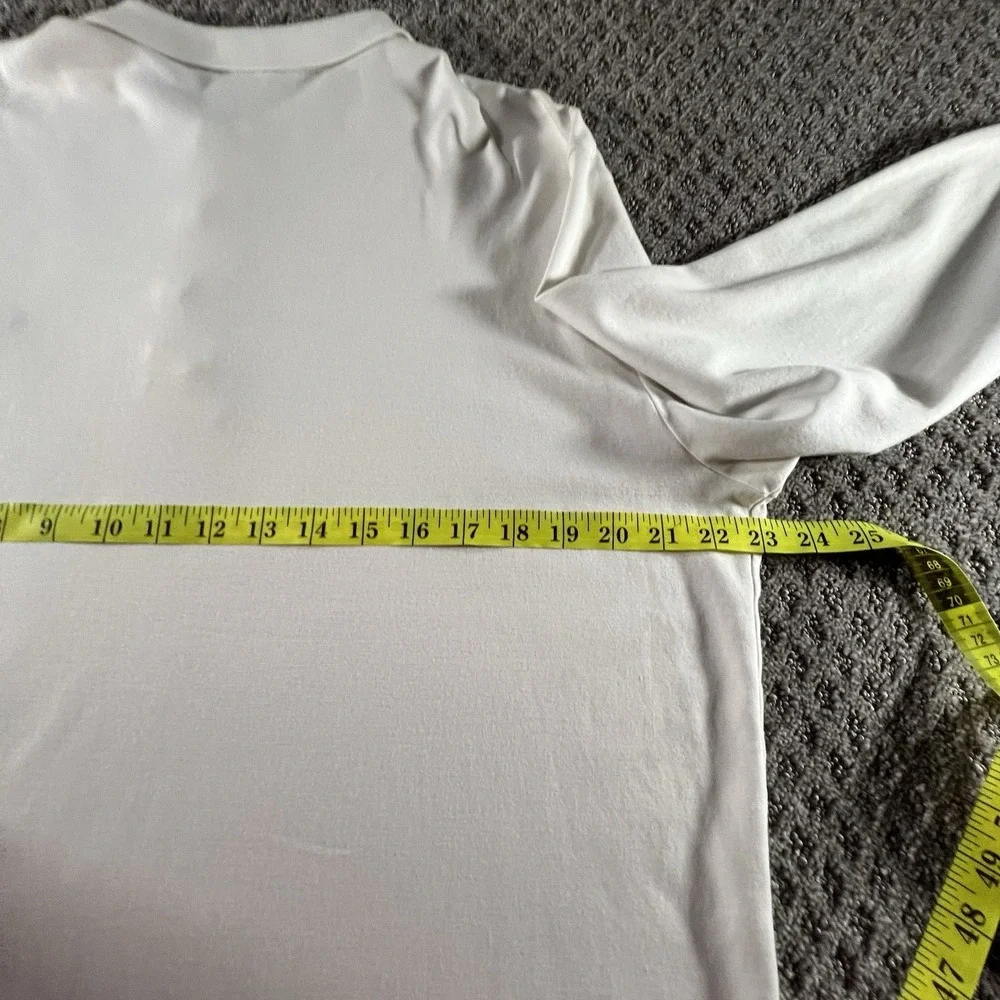 Polo Golf Ralph Lauren‎ Mens L Long Sleeve Polo Shirt White Crest Logo Classic